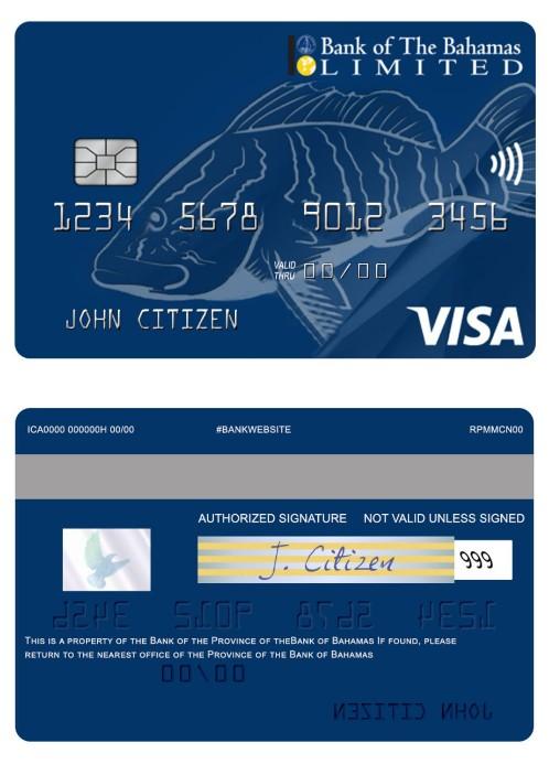 Bahamas Bank of Bahamas Prepaid US Dollar Visa Card